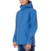Kids' hooded softshell jacket Azure 5/6 jaar