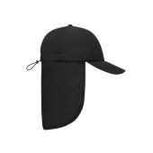 MB6243 6 Panel Cap with Neck Guard - black - one size