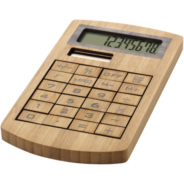 Eugene calculator made of bamboo - Natural