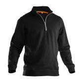 Jobman 5401 Halfzip sweatshirt zwart/zwart xs