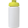 Baseline® Plus grip 500 ml sportfles met flipcapdeksel - Wit/Lime