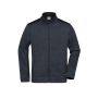 Men's Knitted Workwear Fleece Jacket - STRONG - - carbon-melange/black - 6XL