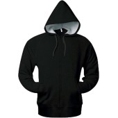 Hooded sweater met rits Black XXL
