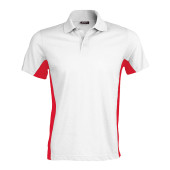 Men's two-tone short sleeved piqué polo shirt White / Red 3XL