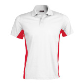 Tweekleurige piquépolo korte mouwen heren White / Red 3XL