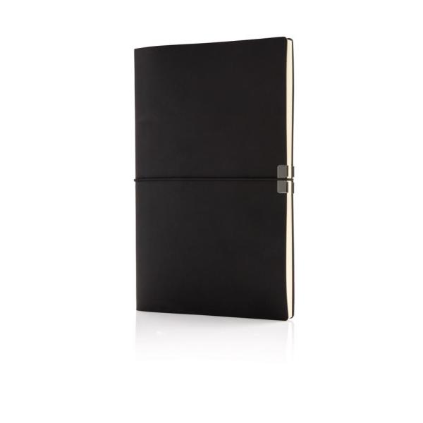 Swiss Peak A5 flexibele softcover-notitieboek, zwart