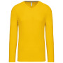 T-shirt V-hals lange mouwen Yellow XL