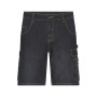 Workwear Stretch-Bermuda-Jeans - black-denim - 42