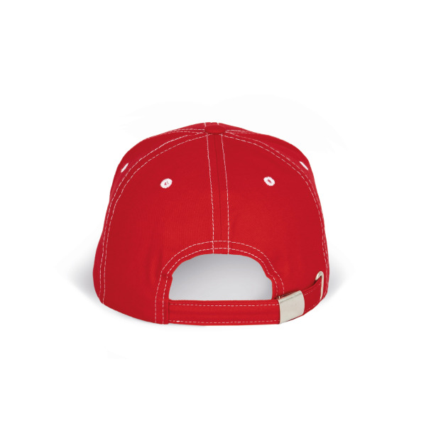 Fashion 6-Panel-Kappe Red / White One Size