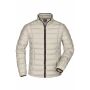 Men's Quilted Down Jacket - off-white/black - S