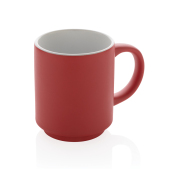 Keramische stapelbare mok 180 ml, rood
