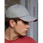 Brushed Cotton Sandwich Cap - Natural/Navy - One Size