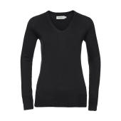 Ladies’ V-Neck Knitted Pullover - Black