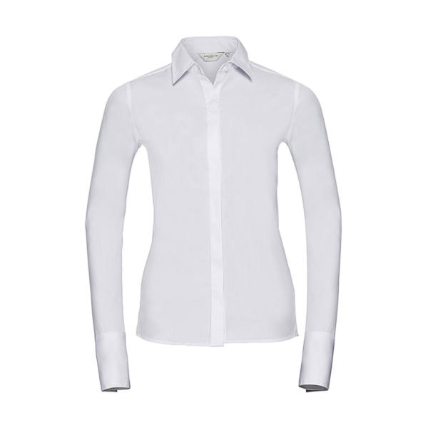 Ladies' LS Ultimate Stretch Shirt - White - XS (34)