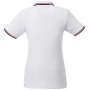 Fairfield dames polo met tipping en korte mouwen - Wit - XXL