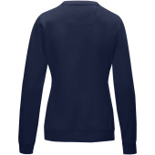 Jasper GOTS økologisk sweater med rund hals til kvinder fremstillet af genanvendt GRS materiale. - Marineblå - S