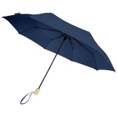 Birgit 21 tum vikbart och vindtätt paraply av återvunnen PET - Marinblå