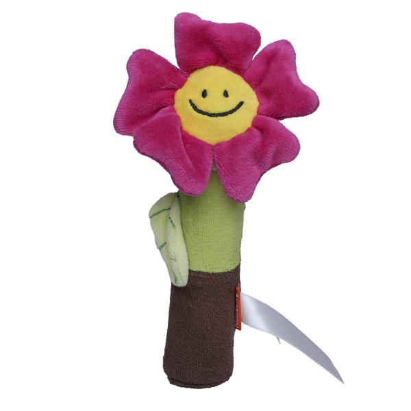 grasp toy flower, squeaky