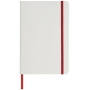 Spectrum A5 notitieboek met gekleurde sluiting - Wit/Rood