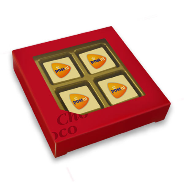 ChocoGiftbox 4 met logo chocolade