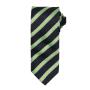 Waffle Stripe Tie, Black/Lime Green, ONE, Premier