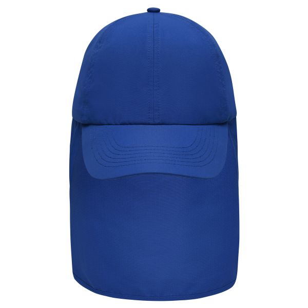 MB6243 6 Panel Cap with Neck Guard - royal - one size
