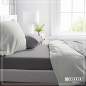 T1-FS100 Fitted sheet Single beds - Dark Grey