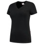 T-shirt V Hals Fitted Dames 101008 Black 3XL