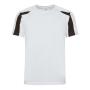 AWDis Cool Contrast Wicking T-Shirt, Arctic White/Jet Black, XXL, Just Cool