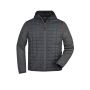Men's Knitted Hybrid Jacket - grey-melange/anthracite-melange - S