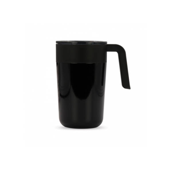 Dubbelwandige koffie mok 400ml - Zwart