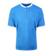 AWDis Cool Stand Collar Sports Polo Shirt, Sapphire Blue/Arctic White, XXL, Just Cool
