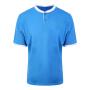 AWDis Cool Stand Collar Sports Polo Shirt, Sapphire Blue/Arctic White, L, Just Cool