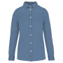 Afgewassen damesblouse Twill Washed Cool Blue XL