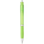 Turbo translucent ballpoint pen with rubber grip - Lime