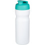 Baseline® Plus 650 ml sportfles met kanteldeksel - Wit/Aqua