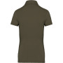 Damespolo korte mouwen van jersey Light khaki XS