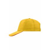 MB6552 5 Panel Promo Sandwich Cap - gold-yellow/red - one size