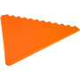 Frosty triangular recycled plastic ice scraper - Orange