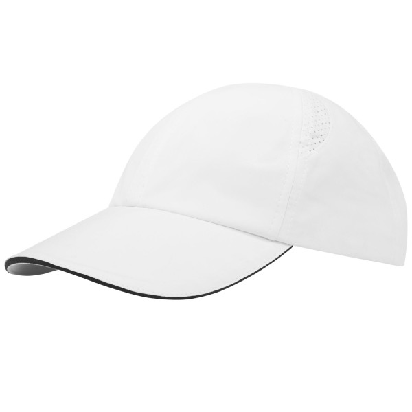 Morion 6 panel GRS recycled cool fit sandwich cap - White