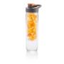 Waterfles met infuser, oranje