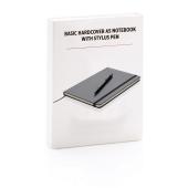 Basic hardcover A5 skitsebog med stylus pen, sort