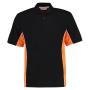 Track Poly/Cotton Piqué Polo Shirt, Black/Orange, XXS, Kustom Kit