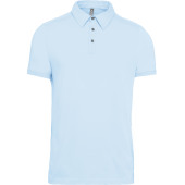 Herenpolo korte mouwen van jersey Sky Blue XL