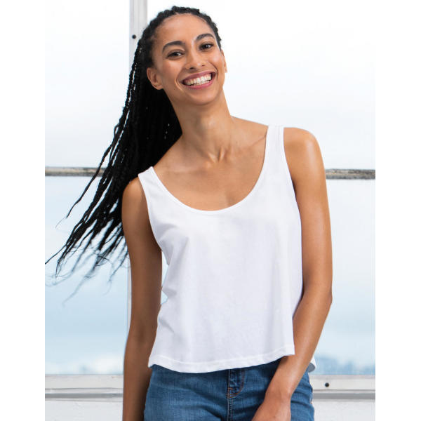 Women's Crop Vest - White