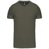 T-shirt V-hals korte mouwen Dark Khaki XL