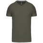 T-shirt V-hals korte mouwen Dark Khaki XL