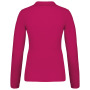 Piqué-damespolo lange mouwen Fuchsia XS