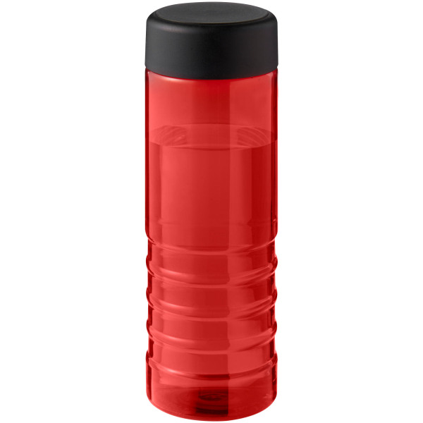 H2O Active® Eco Treble 750 ml screw cap water bottle - Red/Solid black