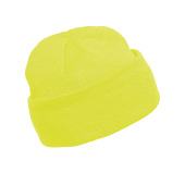 Gebreide muts Fluorescent Yellow One Size